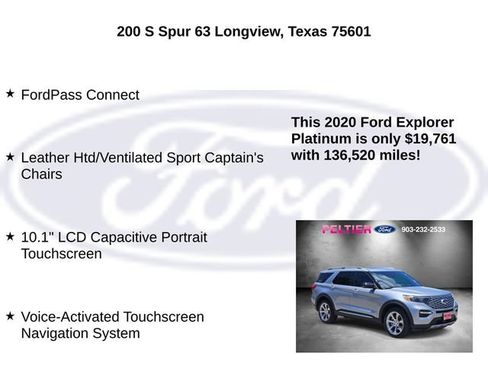 Certified 2020 Ford Explorer Platinum w/ Premium Technology Package AWD/4WD image 25