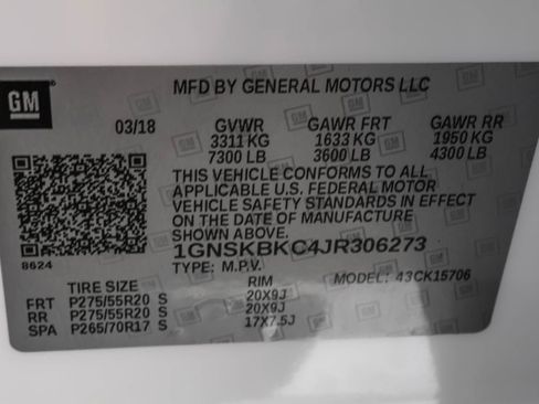 Used 2018 Chevrolet Tahoe LT w/ LT Signature Package image 39