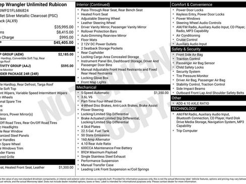 Used 2015 Jeep Wrangler Unlimited Rubicon w/ Dual Top Group image 2