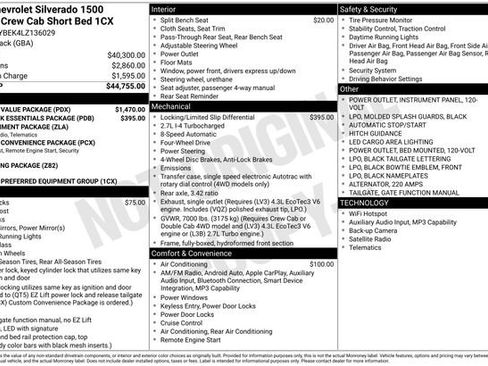 Used 2020 Chevrolet Silverado 1500 Custom w/ Custom Value Package AWD/4WD image 3