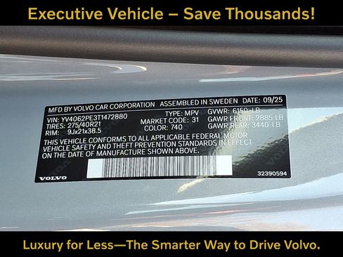 Certified 2026 Volvo XC90 B6 Plus w/ Protection Package Premier AWD/4WD image 16