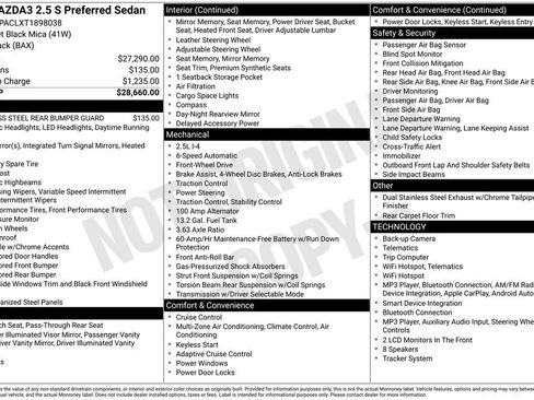 New 2026 MAZDA MAZDA3 2.5 S Sedan w/ Preferred Pkg FWD image 4