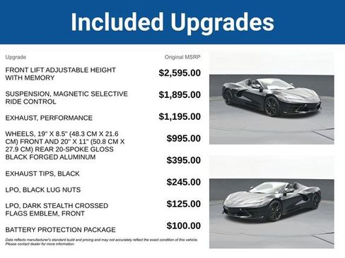 Used 2023 Chevrolet Corvette Stingray Premium Conv w/ Battery Protection Package RWD image 5