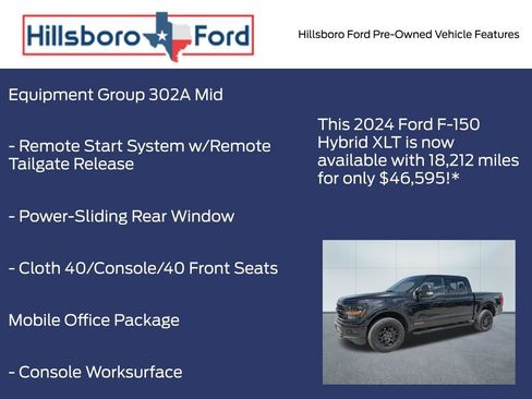 Used 2024 Ford F150 XLT w/ Equipment Group 302A MID AWD/4WD image 13