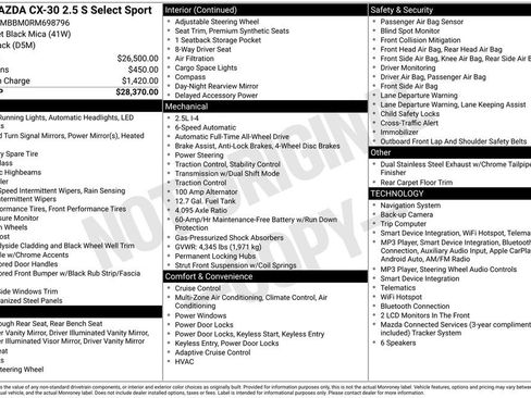 Used 2024 MAZDA CX-30 AWD 2.5 S w/ Select Sport Pkg image 5