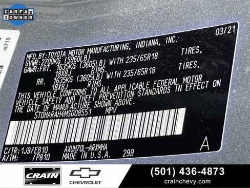 Used 2021 Toyota Highlander XLE image 35