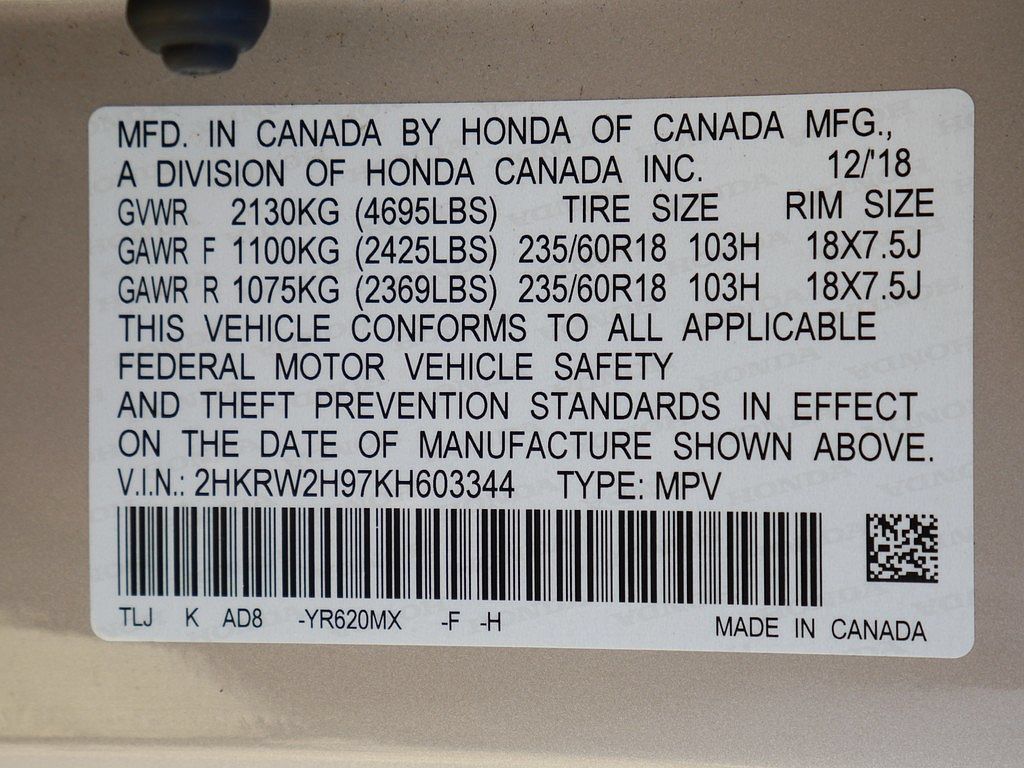 Used 2019 Honda CR-V Touring image 60