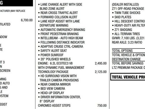 Certified 2020 Chevrolet Silverado 1500 LTZ w/ LTZ Premium Package image 2