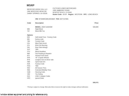 Used 2020 Mercedes-Benz GLB 250 GLB 250 SUV image 2