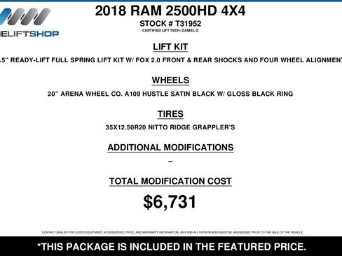 Used 2018 RAM 2500 Laramie w/ Sport Appearance Group AWD/4WD image 2