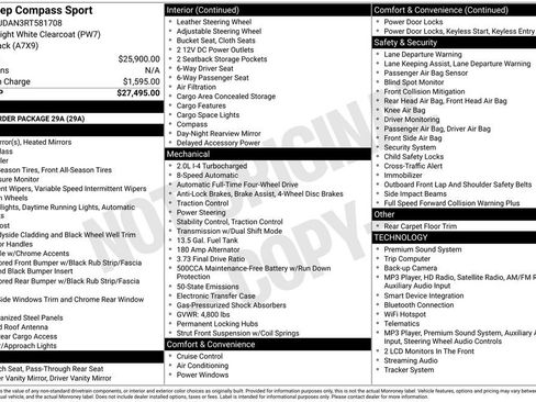 Used 2024 Jeep Compass Sport AWD/4WD image 2