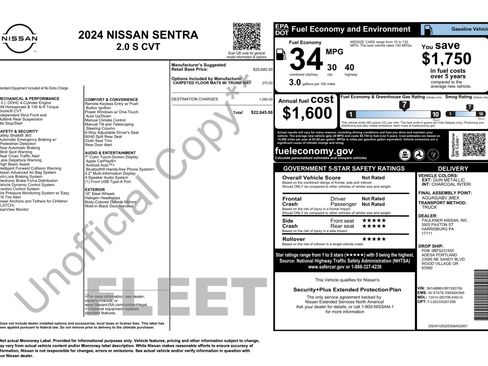 Used 2024 Nissan Sentra S FWD image 1