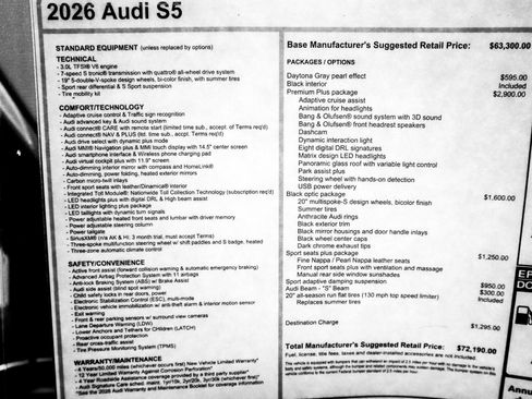 New 2026 Audi S5 Premium Plus AWD/4WD image 31