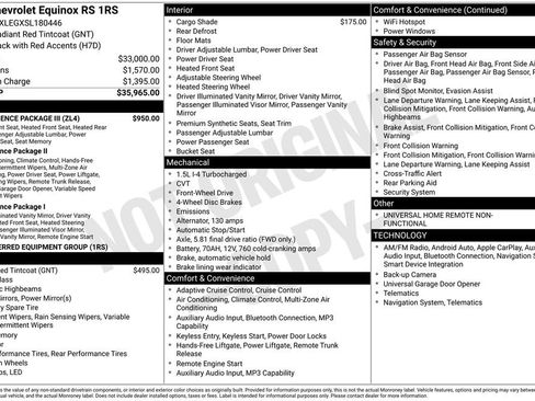 Used 2025 Chevrolet Equinox RS w/ Convenience Package III FWD image 7