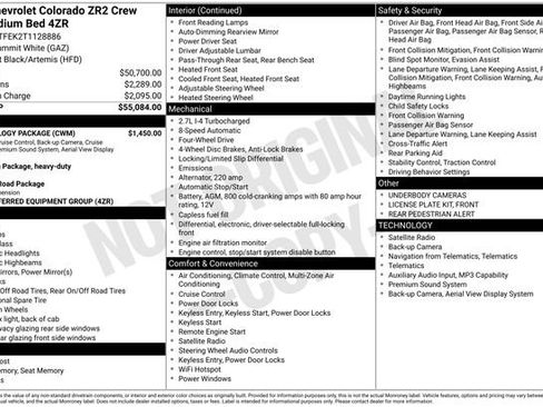 Used 2026 Chevrolet Colorado ZR2 w/ Technology Package AWD/4WD image 1