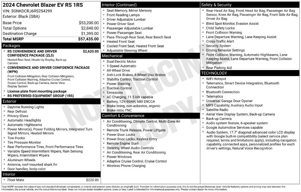 Used 2024 Chevrolet Blazer EV RS AWD/4WD image 4