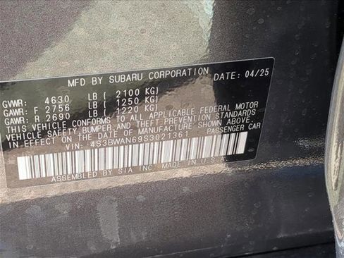 New 2025 Subaru Legacy Limited w/ Popular Package #3 image 18