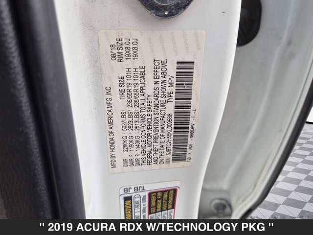 Used 2019 Acura RDX w/ Technology Package AWD/4WD image 35
