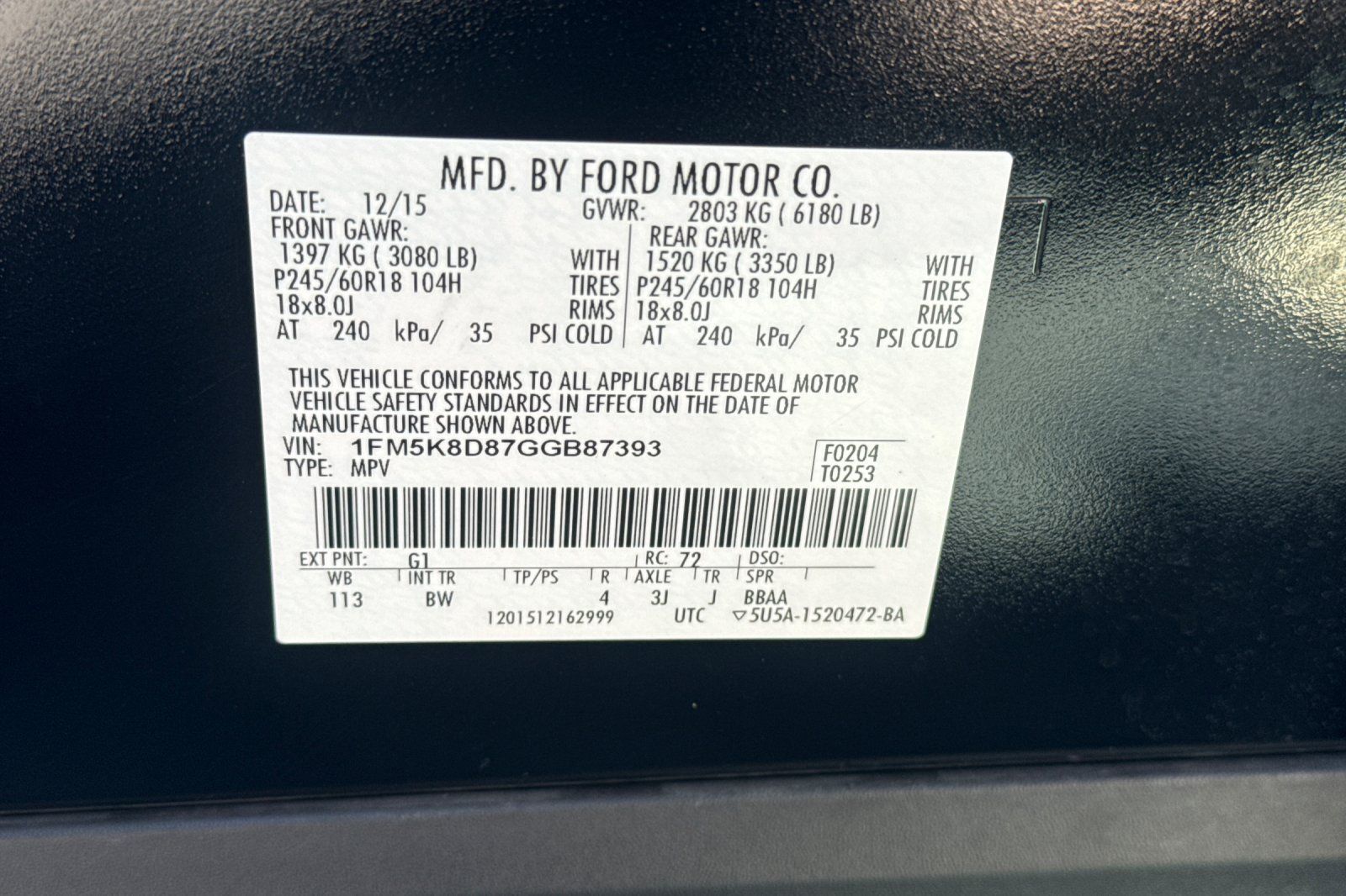 Used 2016 Ford Explorer XLT w/ Equipment Group 202A AWD/4WD image 53