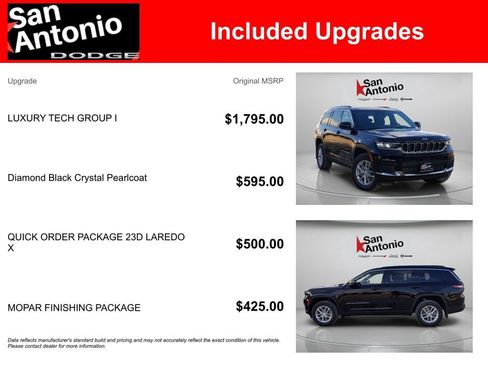 New 2025 Jeep Grand Cherokee L Laredo w/ Luxury Tech Group I RWD image 6