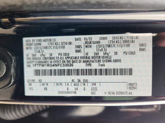 Certified 2022 Ford F150 Raptor w/ Equipment Group 801A High AWD/4WD image 27