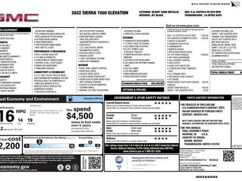 Used 2022 GMC Sierra 1500 Elevation w/ X31 Off-Road Package AWD/4WD image 3