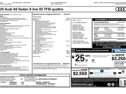 New 2025 Audi A6 Prestige image 4