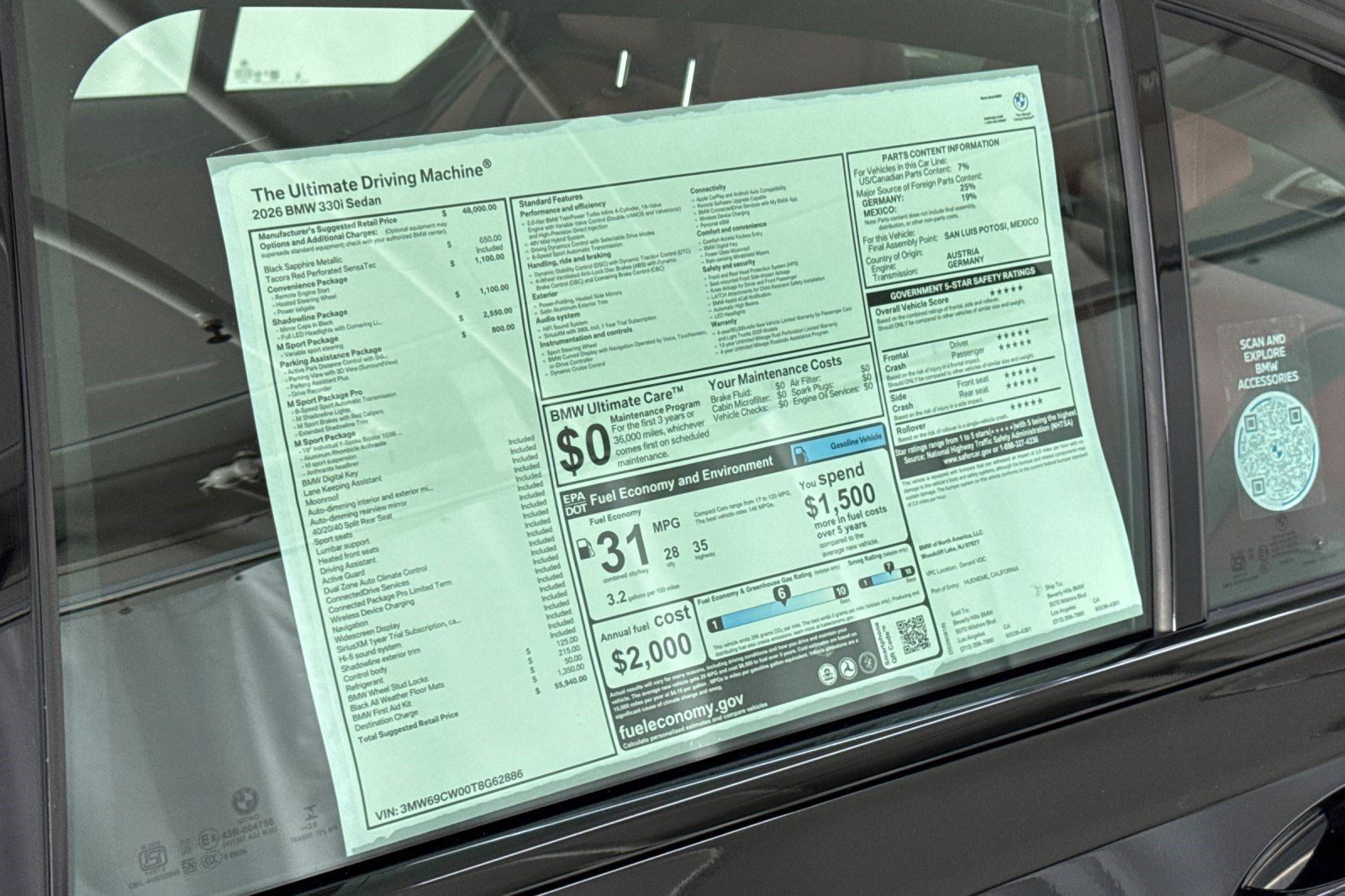 New 2026 BMW 330i Sedan w/ M Sport Package RWD image 29