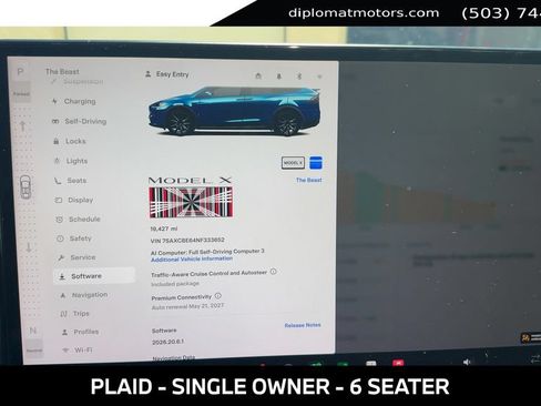 Used 2022 Tesla Model X Plaid AWD/4WD image 2
