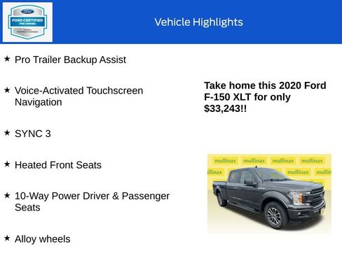 Used 2020 Ford F150 XLT w/ Equipment Group 302A Luxury image 19