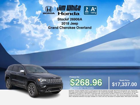 Used 2018 Jeep Grand Cherokee Overland image 3