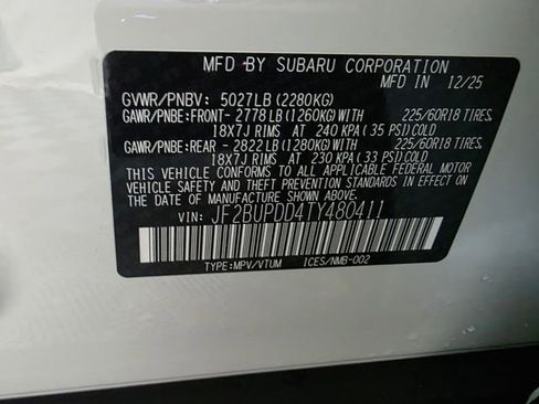 New 2026 Subaru Outback Limited image 38