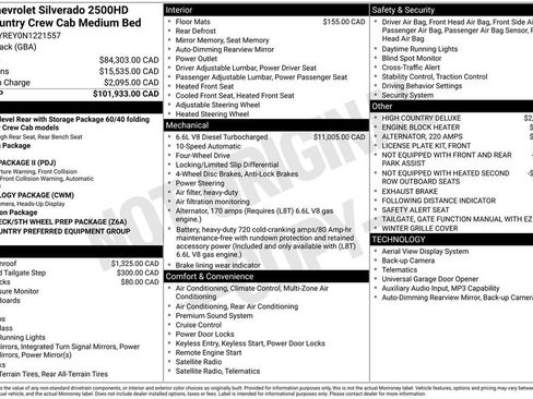Used 2022 Chevrolet Silverado 2500 High Country AWD/4WD image 16