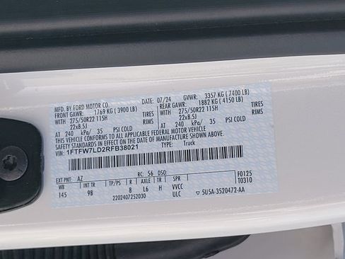 Certified 2024 Ford F150 Platinum w/ Equipment Group 702A High AWD/4WD image 18