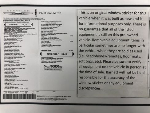 Certified 2024 Chrysler Pacifica Limited w/ Trailer Tow Group image 2