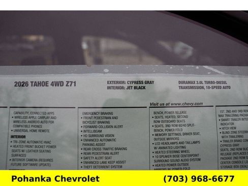 New 2026 Chevrolet Tahoe Z71 image 33