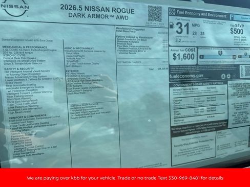 New 2026 Nissan Rogue Dark Armor AWD/4WD image 43