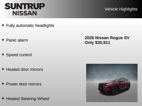 Used 2026 Nissan Rogue SV w/ Cold Weather Package AWD/4WD image 39