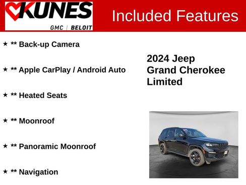 Used 2024 Jeep Grand Cherokee Limited w/ Luxury Tech Group II AWD/4WD image 2