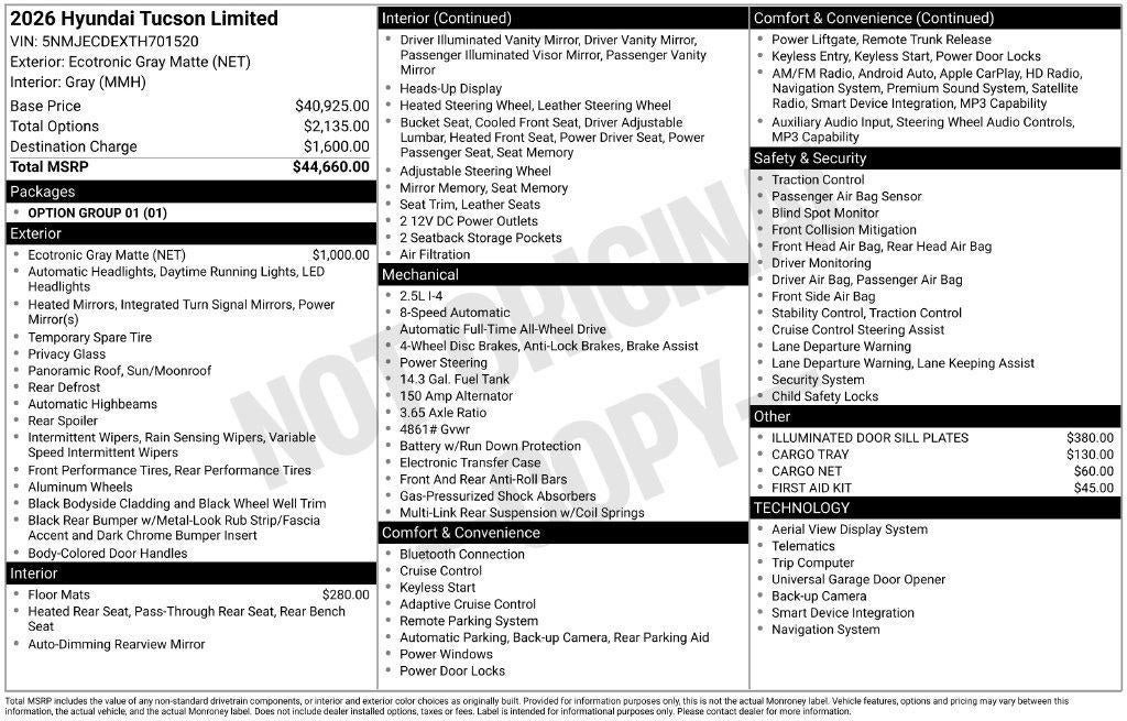 New 2026 Hyundai Tucson Limited AWD/4WD image 40