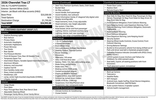 Used 2026 Chevrolet Trax LT FWD image 15