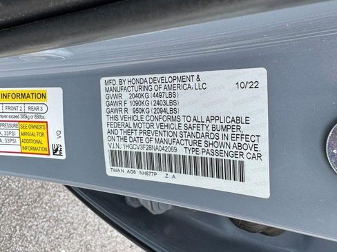 Certified 2022 Honda Accord Sport image 28