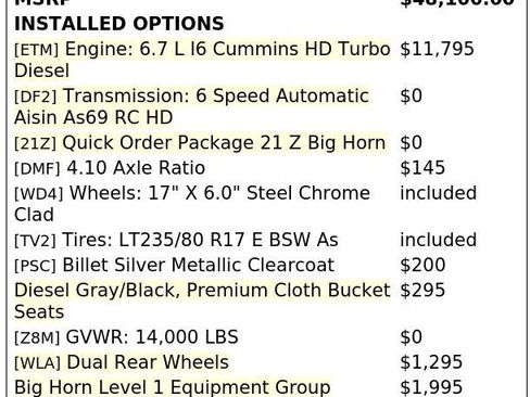 Used 2019 RAM 3500 Big Horn AWD/4WD image 4