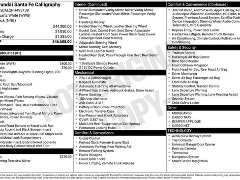 Used 2023 Hyundai Santa Fe Calligraphy image 49