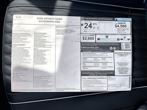 New 2026 INFINITI QX60 Autograph AWD/4WD image 24
