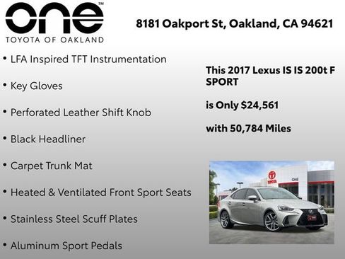 Used 2017 Lexus IS 200t F Sport w/ F Sport Package image 22