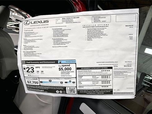 New 2026 Lexus TX 350 350 Premium image 14