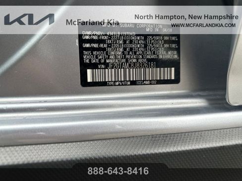 Used 2018 Subaru Crosstrek 2.0i Limited image 31