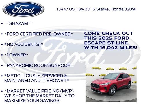 Certified 2025 Ford Escape ST-Line w/ Tech Pack #1 FWD image 5