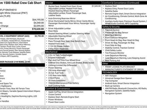 Used 2025 RAM 1500 Rebel w/ Rebel Level 2 Equipment Group AWD/4WD image 17